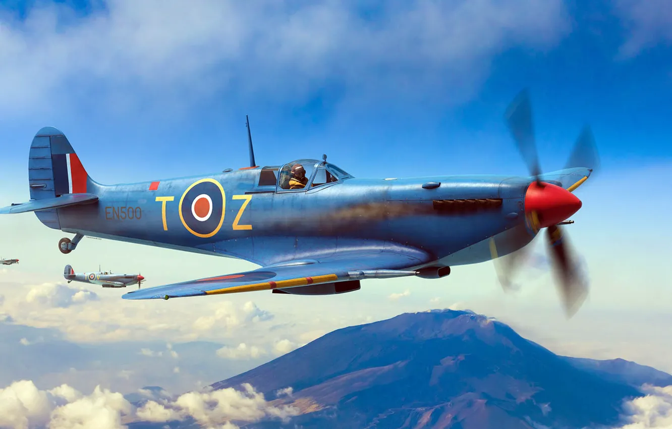 Фото обои ВВС Великобритании, Supermarine, британский истребитель, Antonis (rOEN911) Karidis, Spitfire F Mk.IX