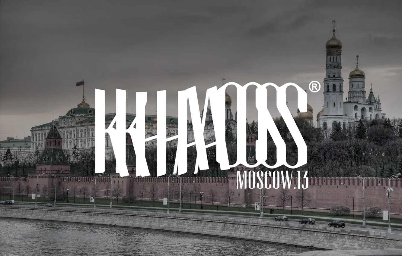 Фото обои logo, moscow, brand, city. khaos