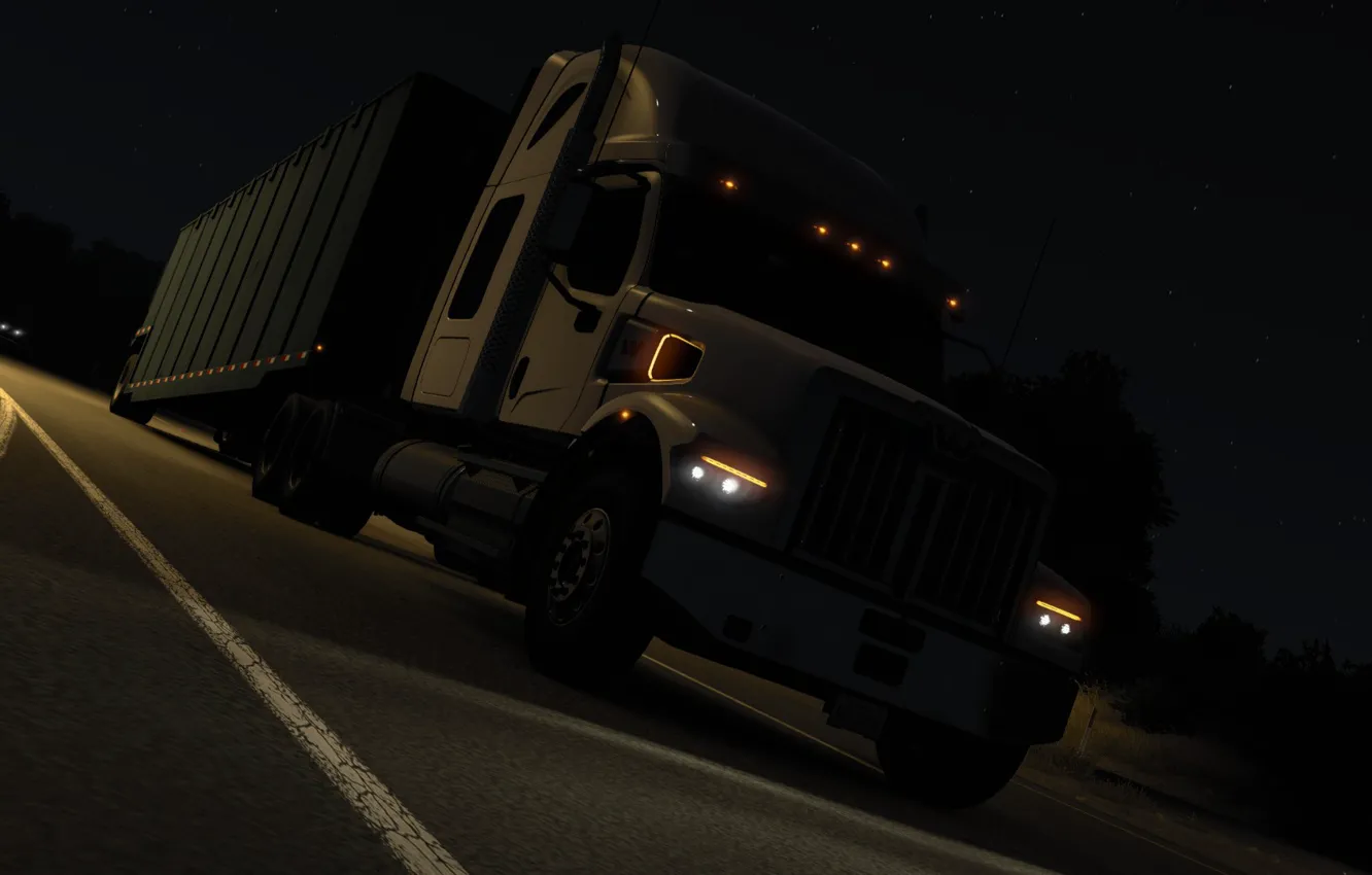 Фото обои truck, ats, rig, american truck simulator