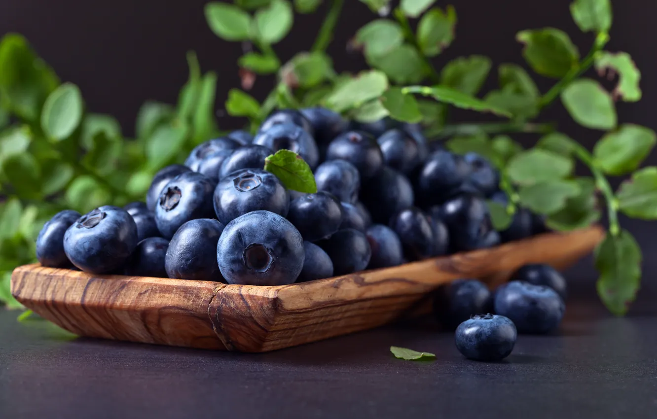 Фото обои ягоды, черника, Blueberries