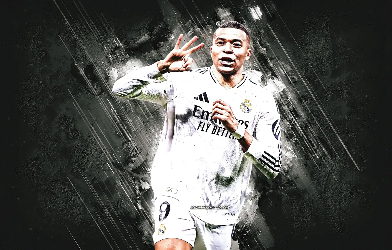 Фото обои Football, Real Madrid, Soccer, French, Kylian Mbappe, Mbappe