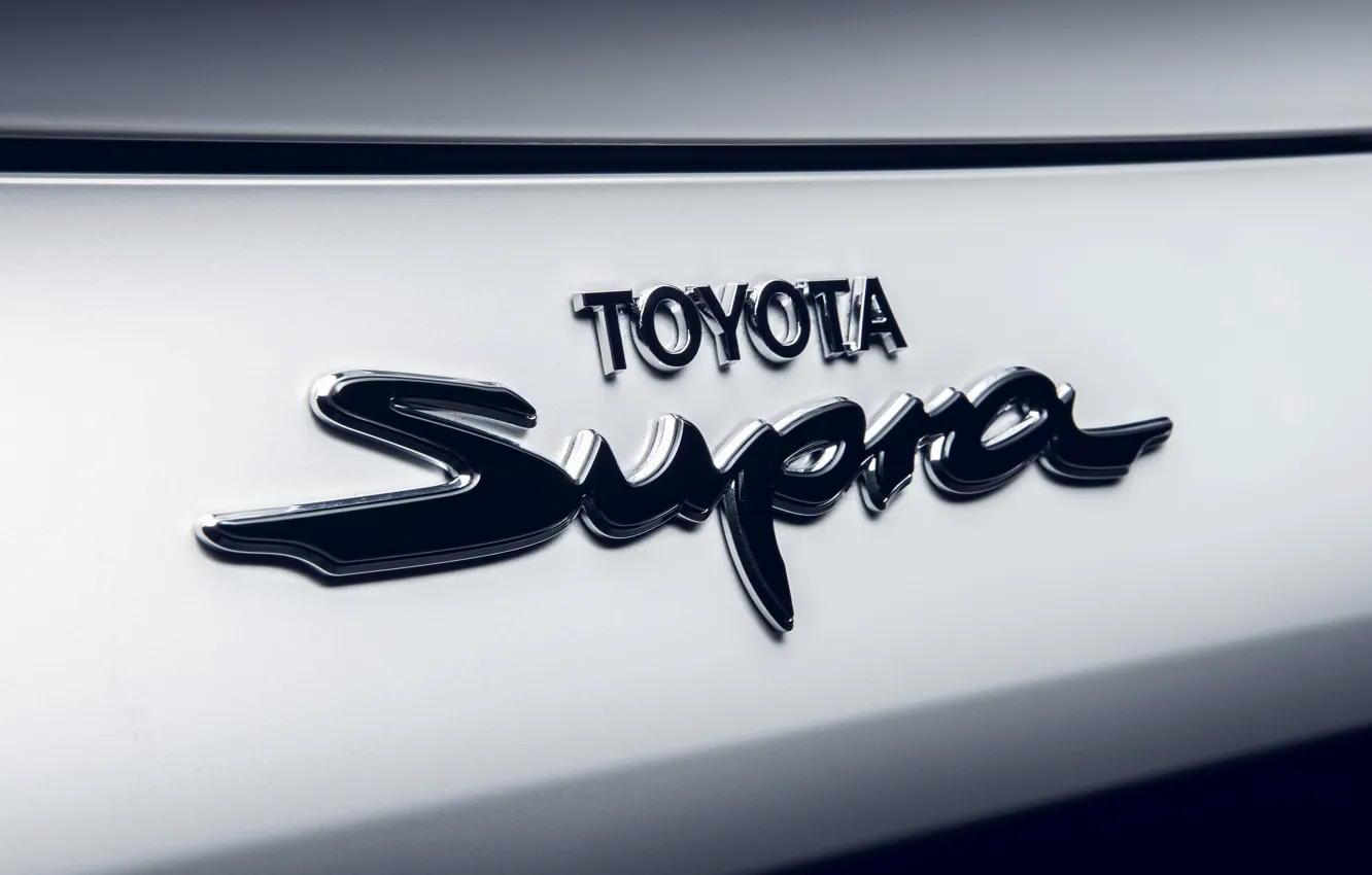 Фото обои надпись, Toyota, Supra, на светлом фоне, 2020, A90