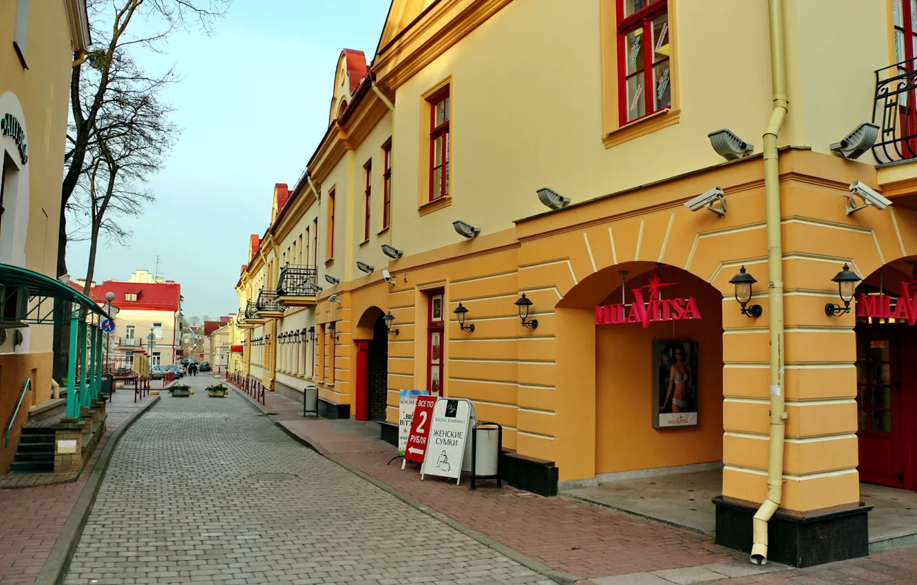 Фото обои переулок, гродно, беларусь