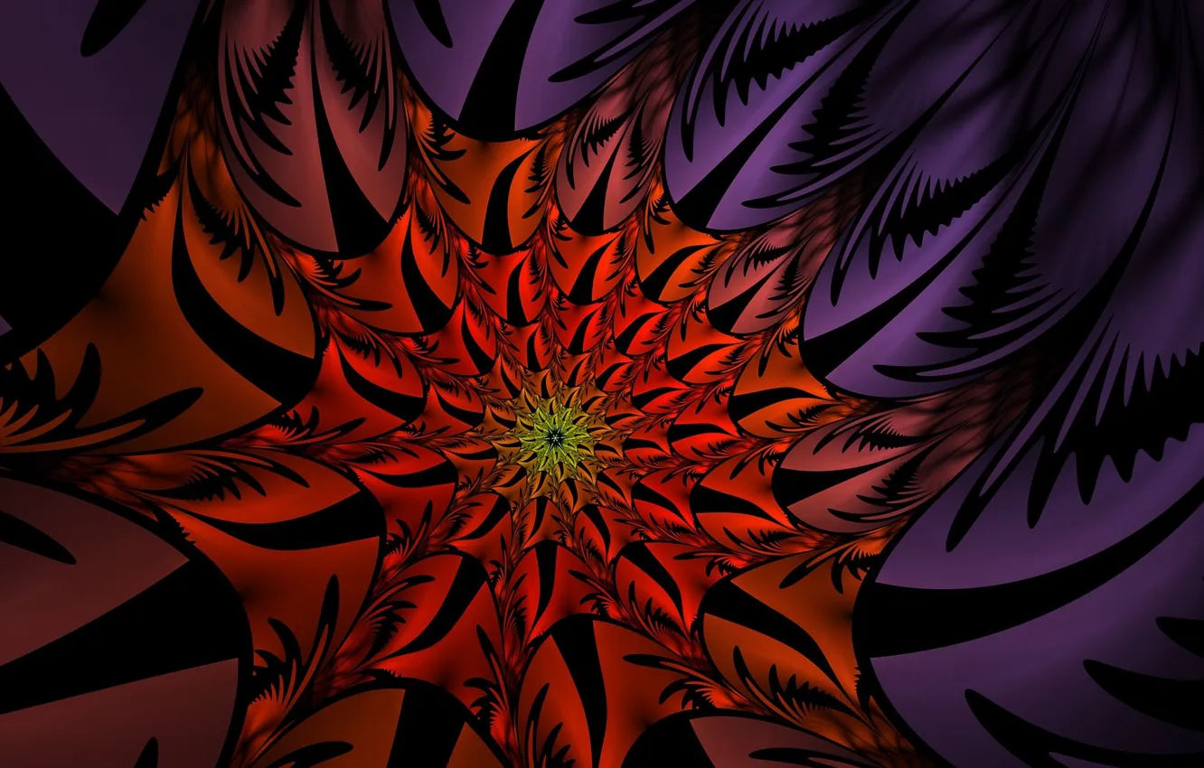 Фото обои цветы, красный, острые края