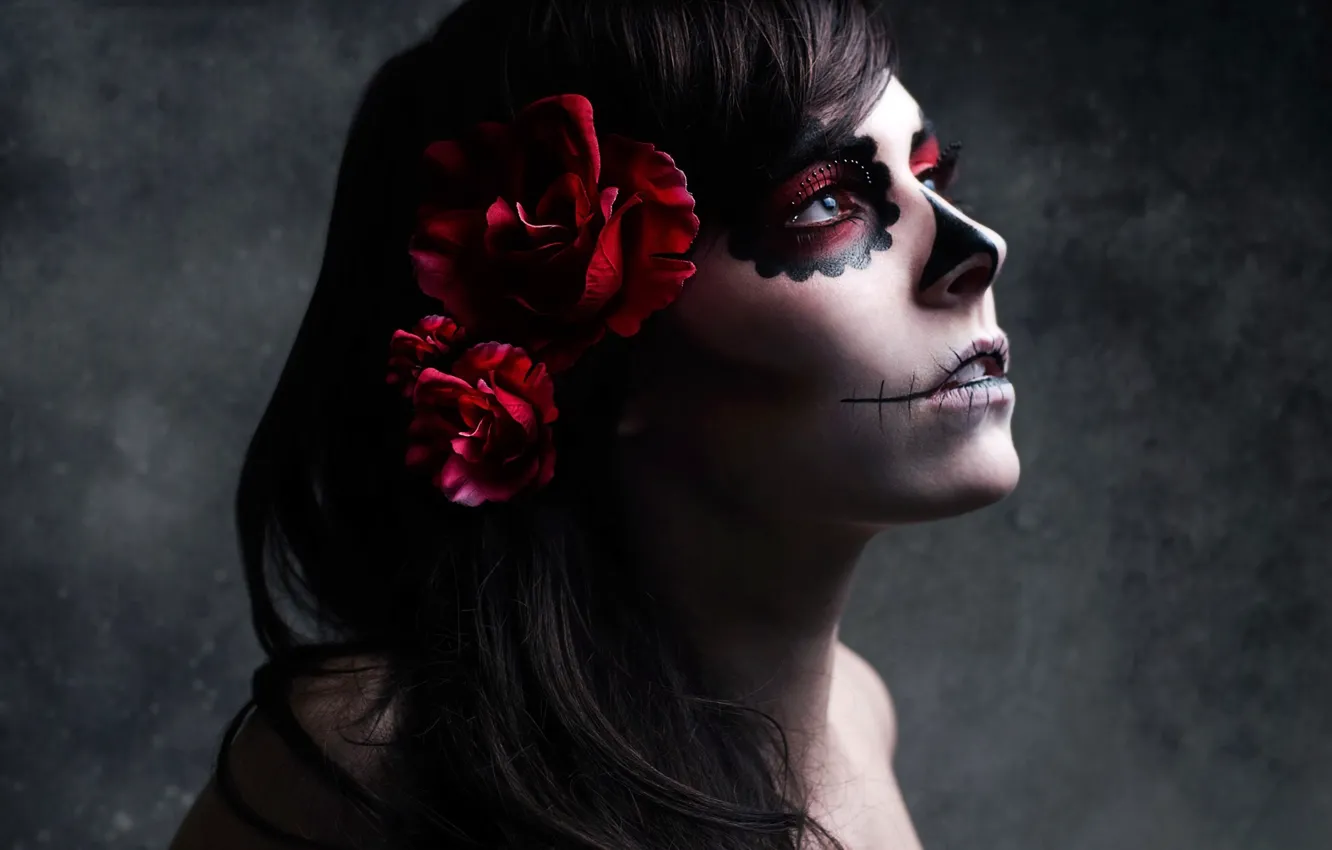 Фото обои Мексика, Mexico, Make Up, Santa Muerte