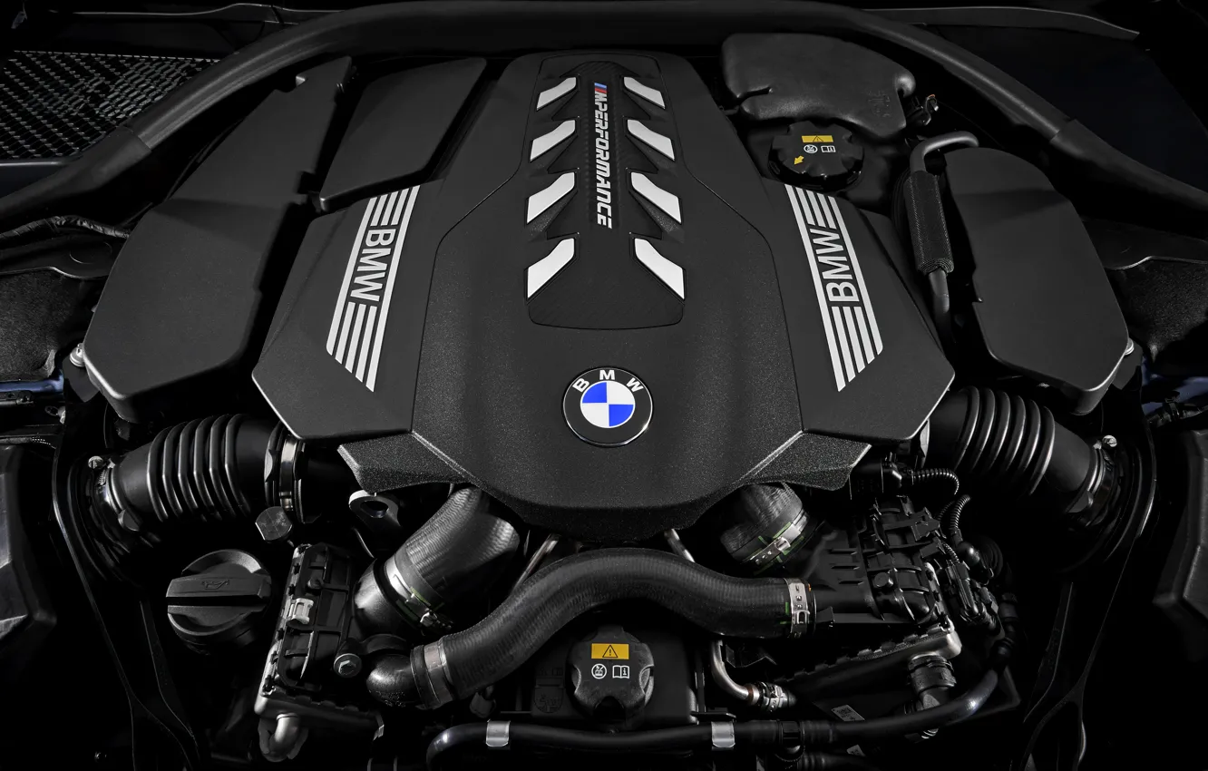 Фото обои двигатель, купе, BMW, крышка, Coupe, 2018, V8, 8-Series