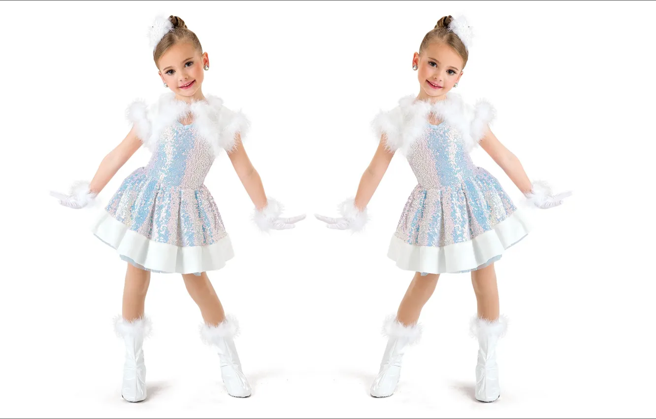 Фото обои For kids, для детей, девочка, snowflake, кокетка, girl, pose, coguette