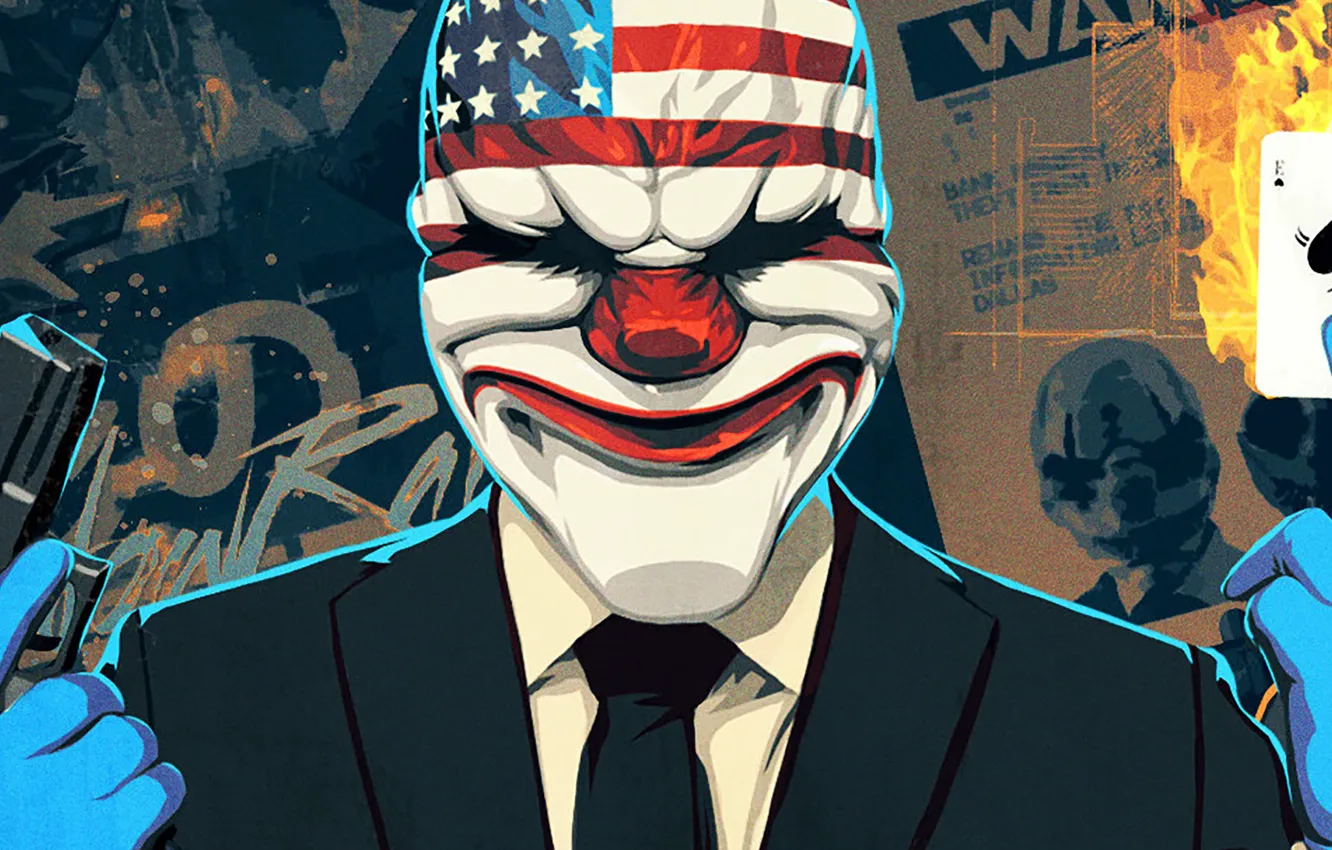 Фото обои Game, PAYDAY 2, The Big Score Classic, Crimewave Edition