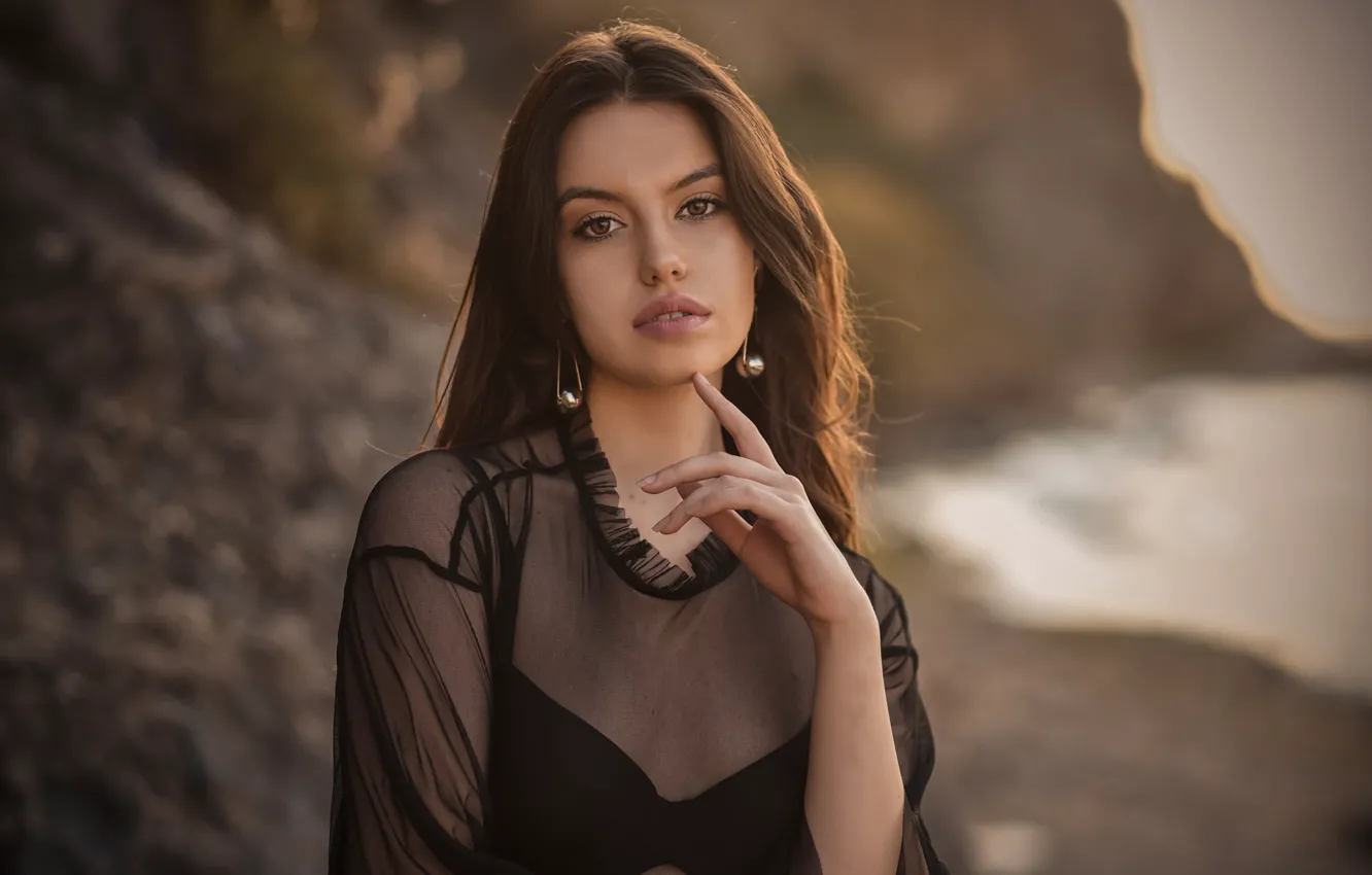 Фото обои взгляд, вода, девушка, Nurettin Yıldırım, Dilara Kirmit