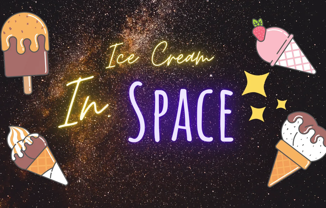 Фото обои Space, Galaxy, Ice cream