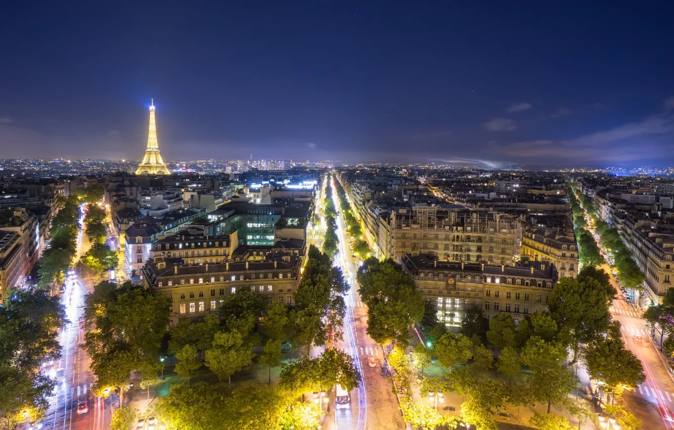 Фото обои city, город, lights, эйфелева башня, Франция, Париж, Paris, улицы