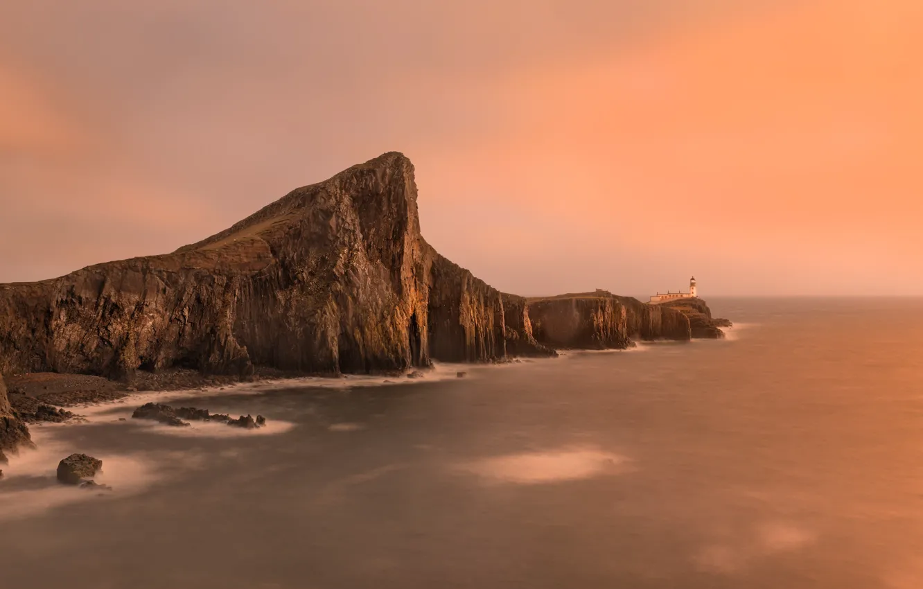 Фото обои Scotland, Isle of Skye, Neist Point Lighthouse