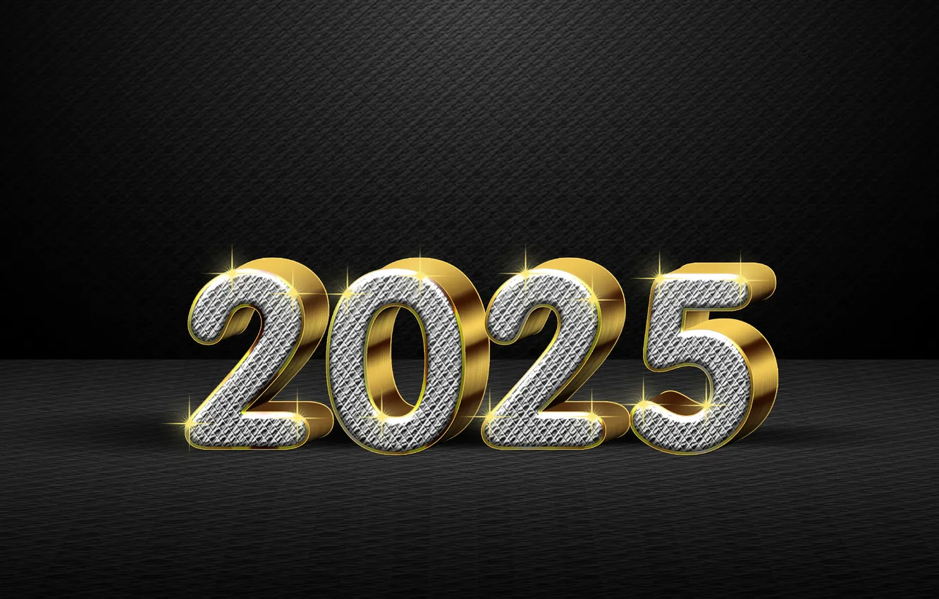 Фото обои фон, золото, новый год, цифры, golden, black, background, New Year