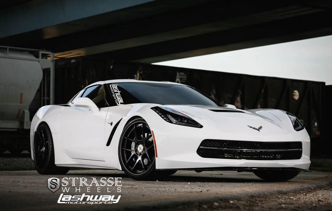Фото обои Corvette, wheels, Stingray, strasse, lashway motorsports