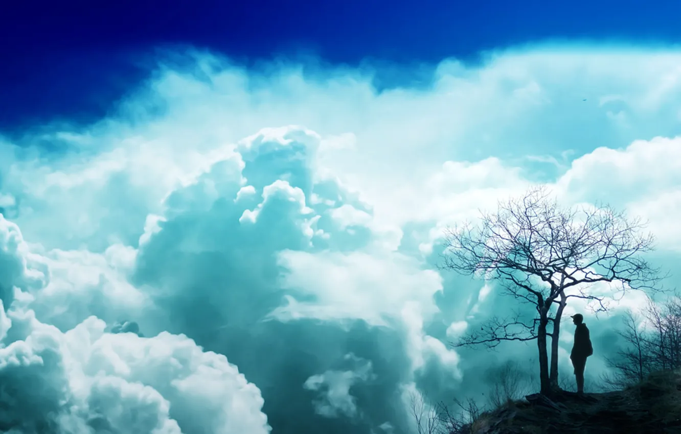 Фото обои мечта, облака, голубое небо