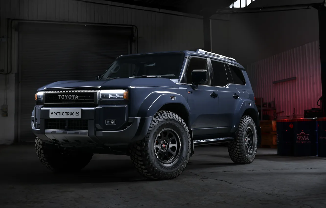 Фото обои Toyota, Blue, 4x4, Prado, Arctic Truck, Toyota Land Cruiser Prado