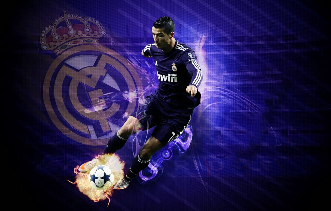 Фото обои wallpaper, sport, Cristiano Ronaldo, football, player, Real Madrid CF