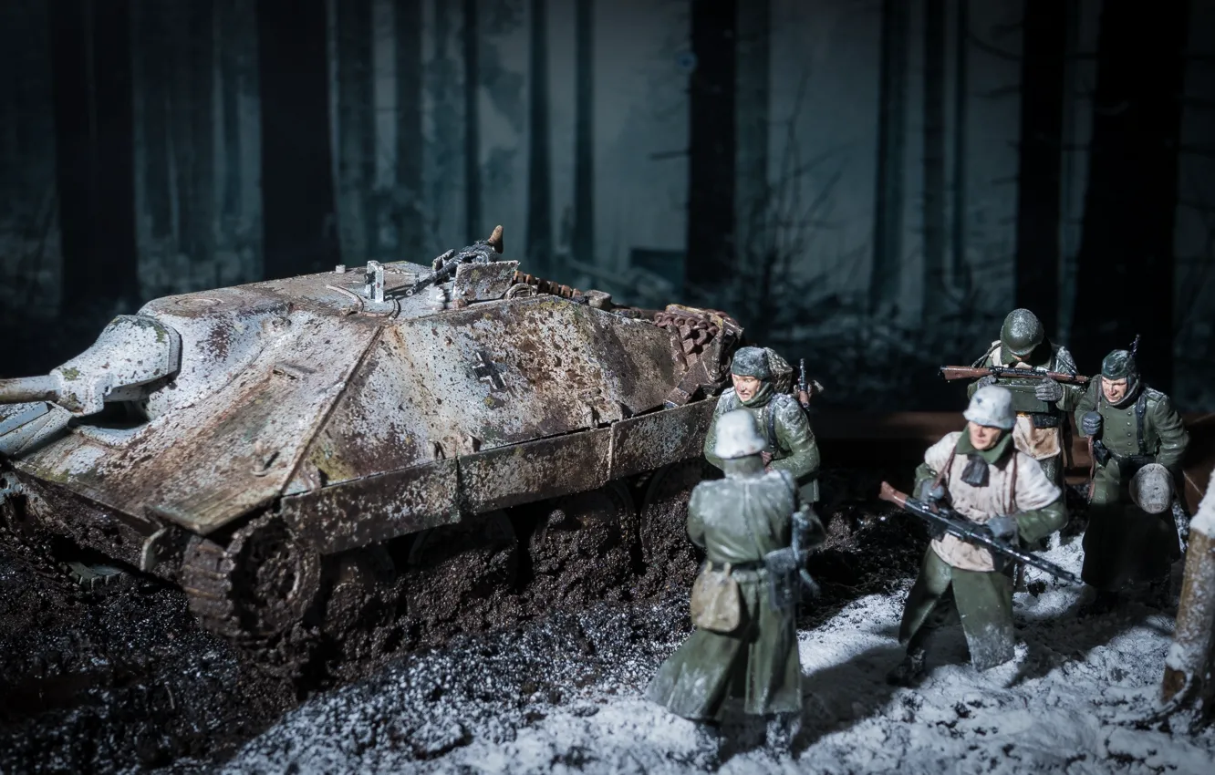 Фото обои игрушка, солдатики, истребитель танков, моделка, Хетцер, Hetzer 38