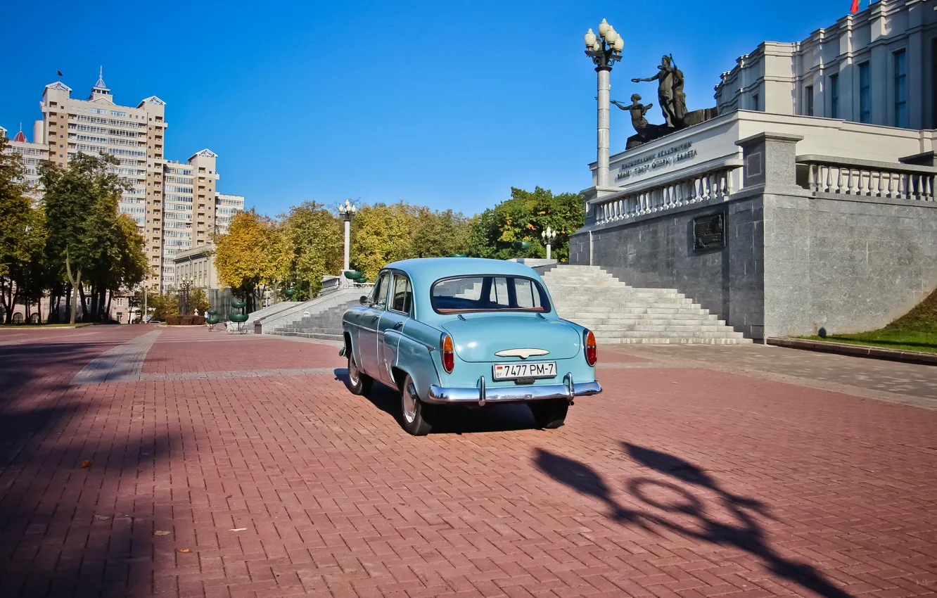 Фото обои ретро, СССР, Москвич, Moskvich, Минск, Москвич 407, Москвич 402, Moskvich 407