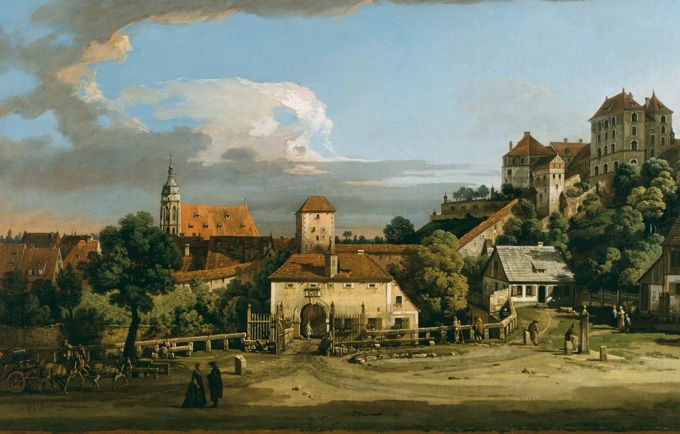 Фото обои картина, живопись, painting, Bernardo Bellotto, The Obertor from the South, 1756
