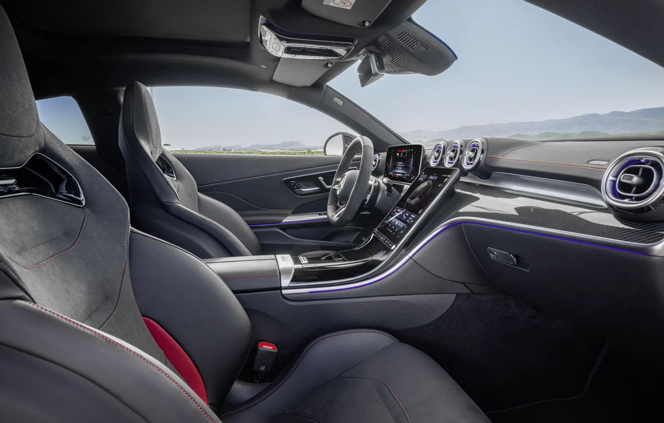Фото обои интерьер, Мерседес, кресла, Mercedes, AMG, Coupe, Купе, АМГ