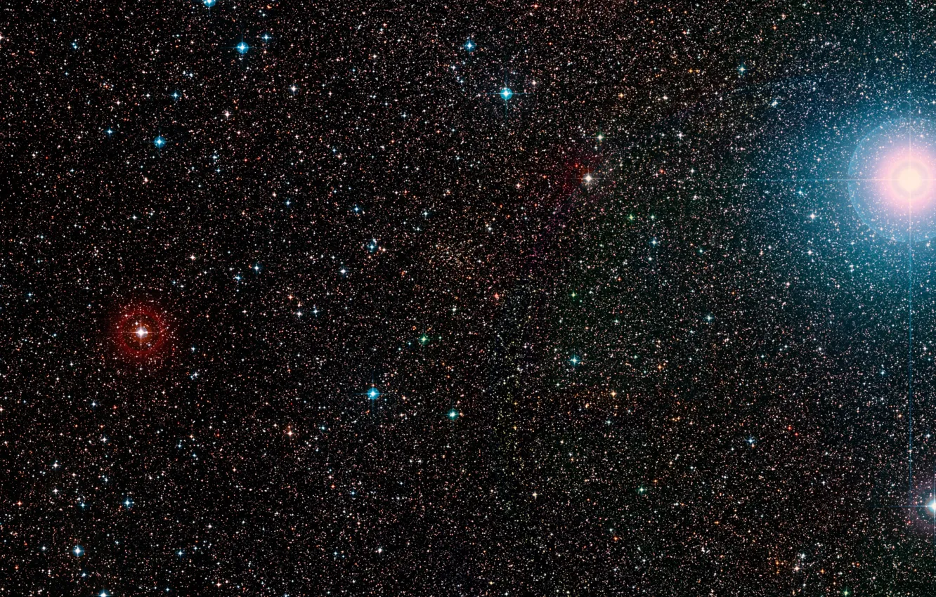 Фото обои Star, Stars, Constellation Vela, Digitized Sky Survey 2, DSS 2, Wide-field view, Multiple star system, …
