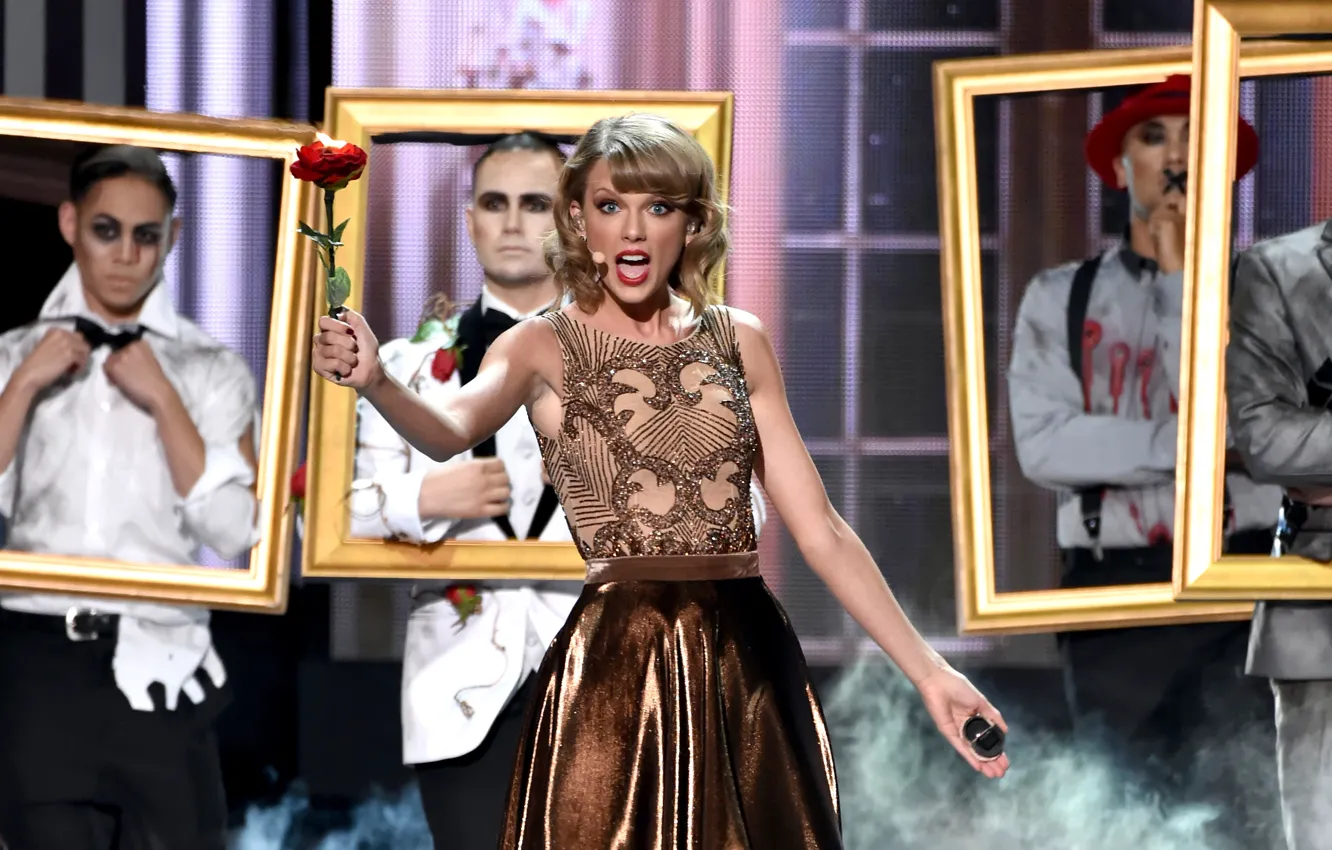 Фото обои Taylor Swift, выступление, American Music Awards 2014