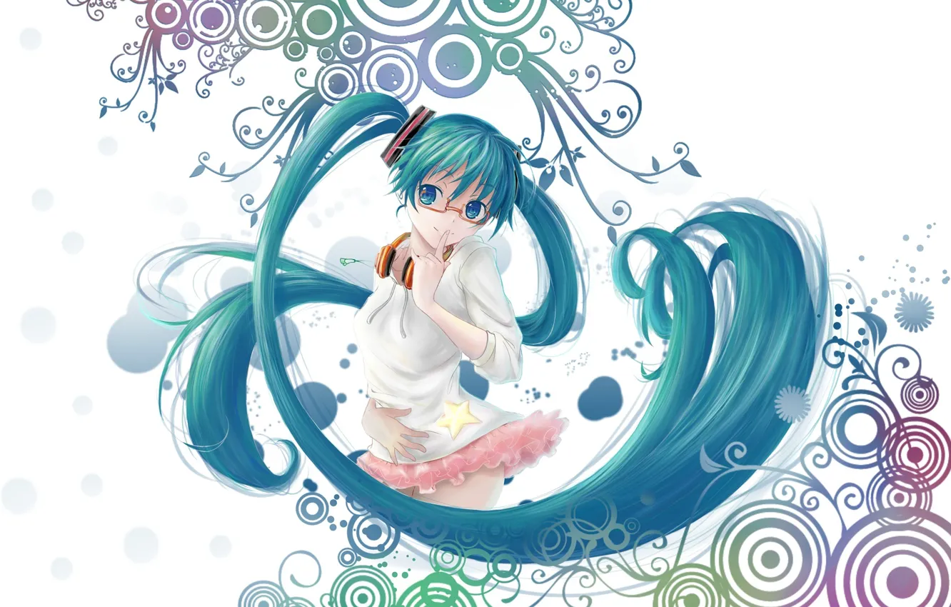 Фото обои вокалоид, девочка, hatsune miku, арт, мику