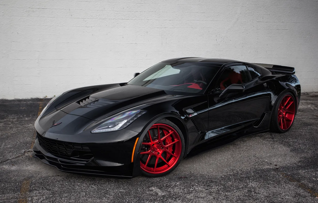 Фото обои Corvette, Chevrolet, Concave, Z07, ADV5.0 Deep