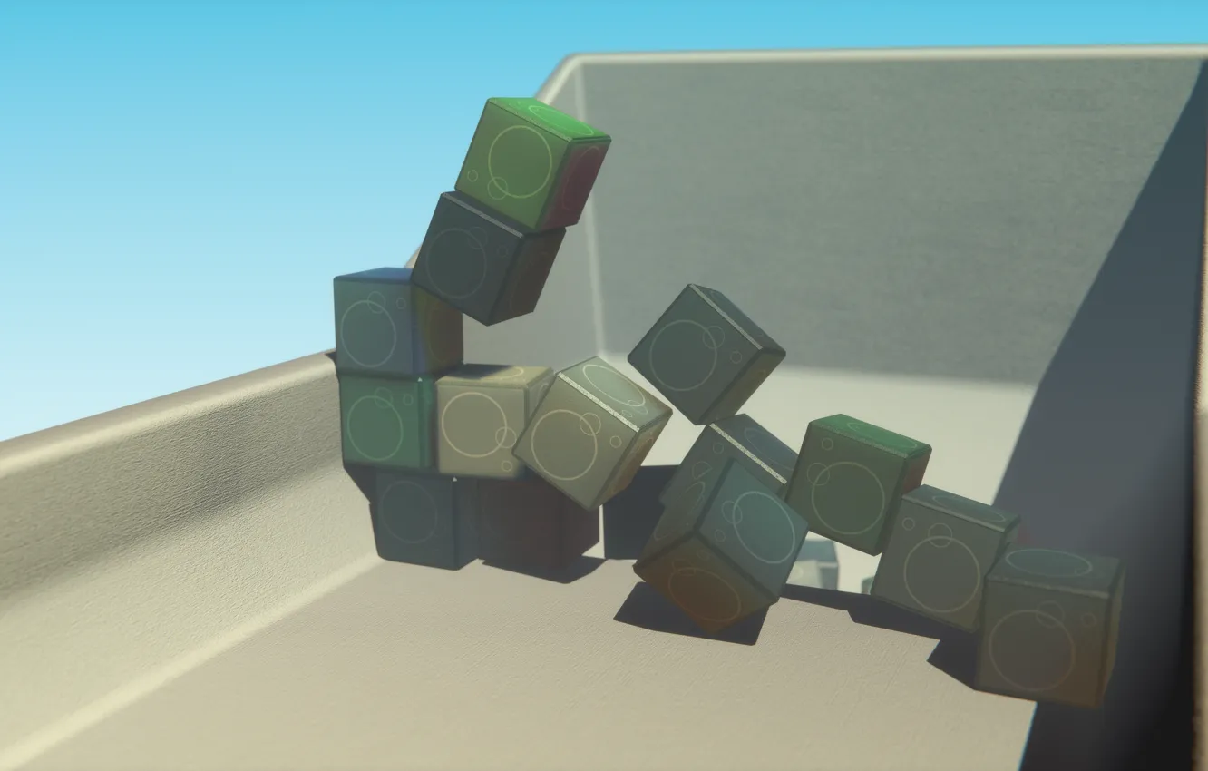 Фото обои cubes, 3dart, blenderrender, plasticcubes