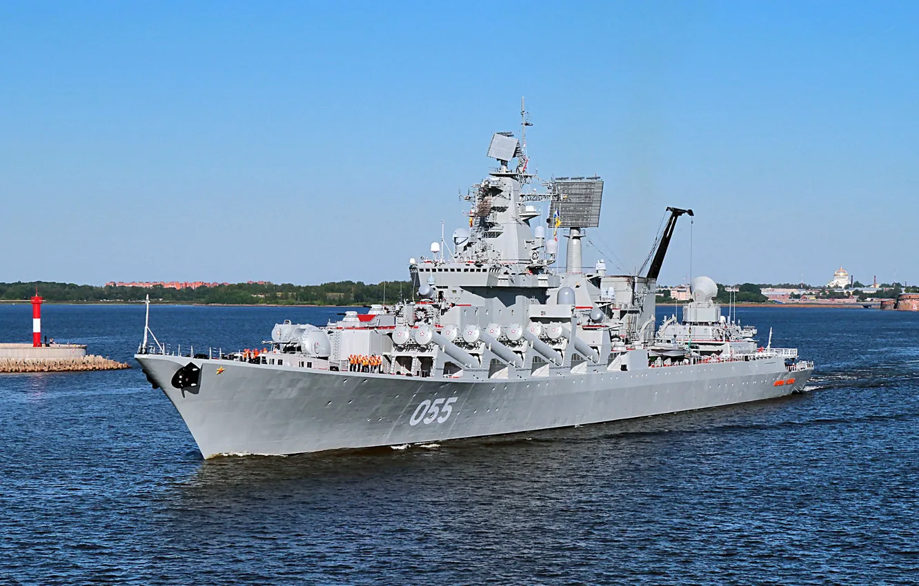 Фото обои вмф, ракетный крейсер, проект 1164, маршал устинов