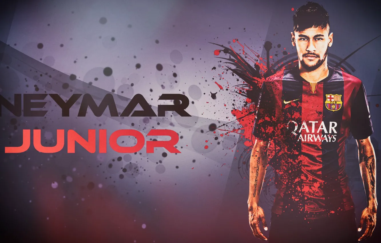 Фото обои футбол, wallpaper, барселона, barcelona, neymar, неймар, junior, gfx