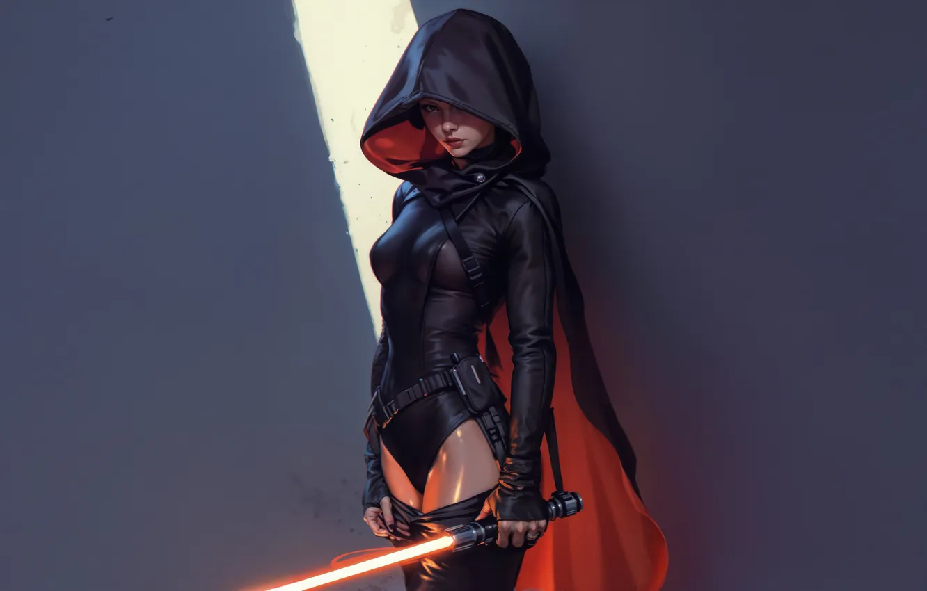 Фото обои star wars, power, hooded, dark vengeance