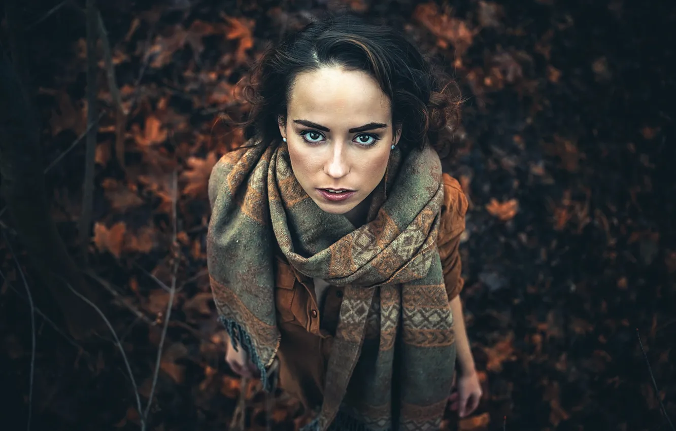 Фото обои взгляд, макияж, Dia, очи чёрные