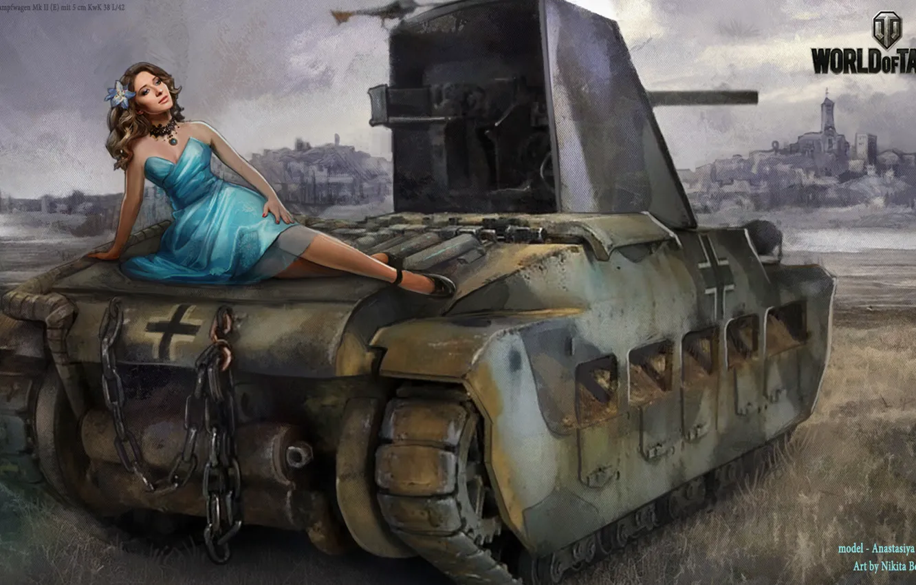 Фото обои девушка, танк, girl, танки, WoT, Мир танков, tank, tanks