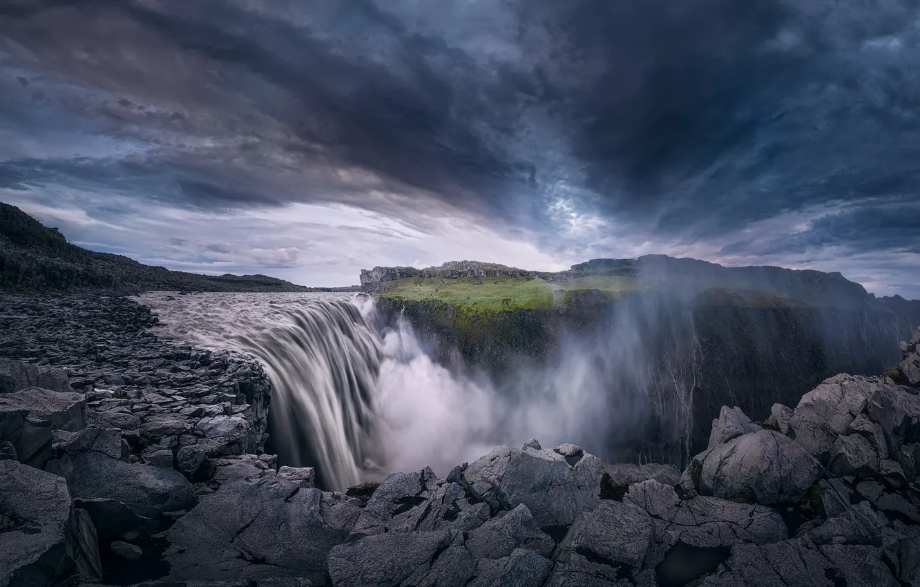 Фото обои waterfall, Iceland, Detifoss