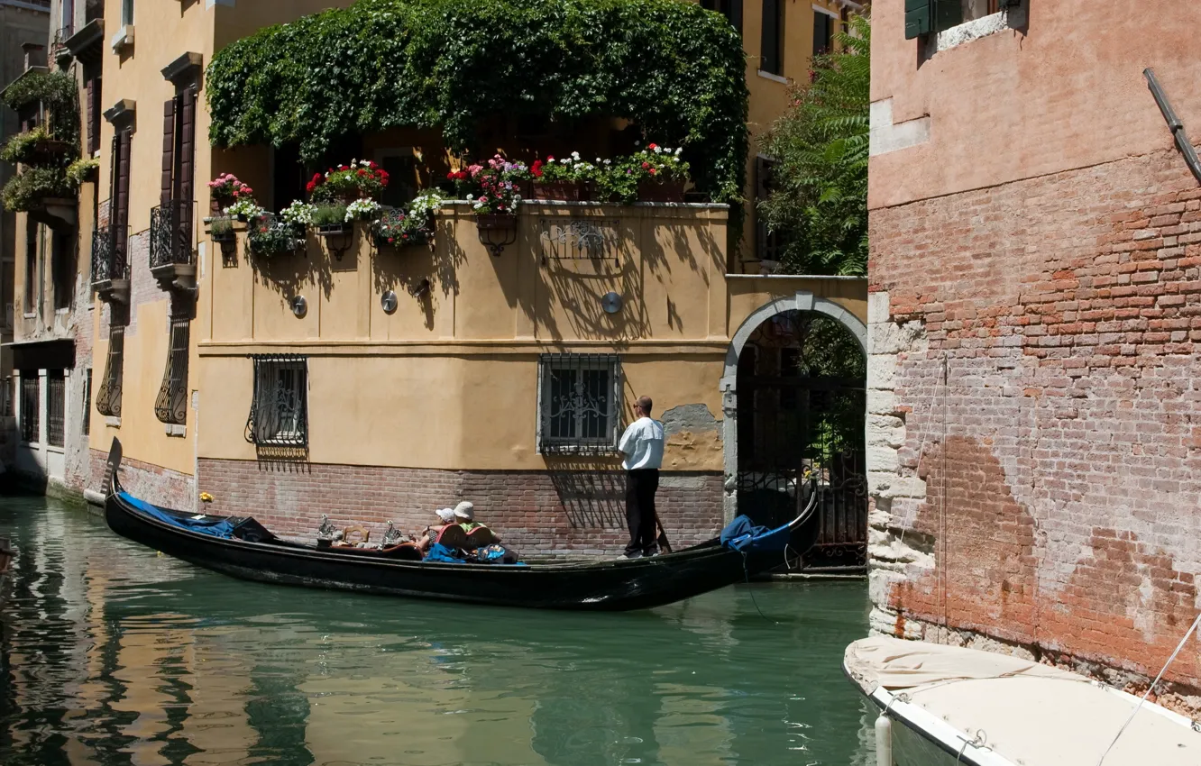 Фото обои город, фото, улица, дома, Италия, Венеция, канал
