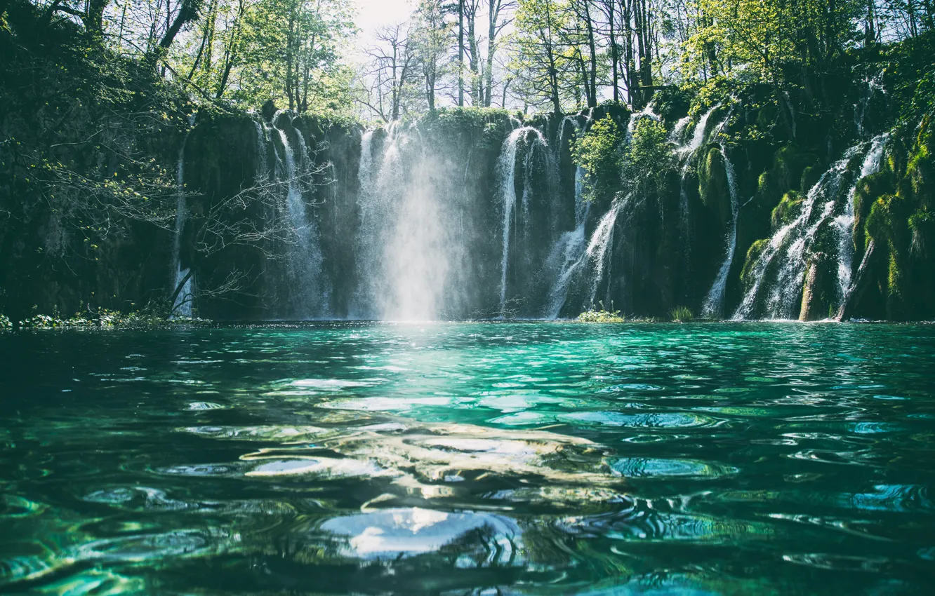 Фото обои Water, Waterfall, Reflection, Jonatan Pie
