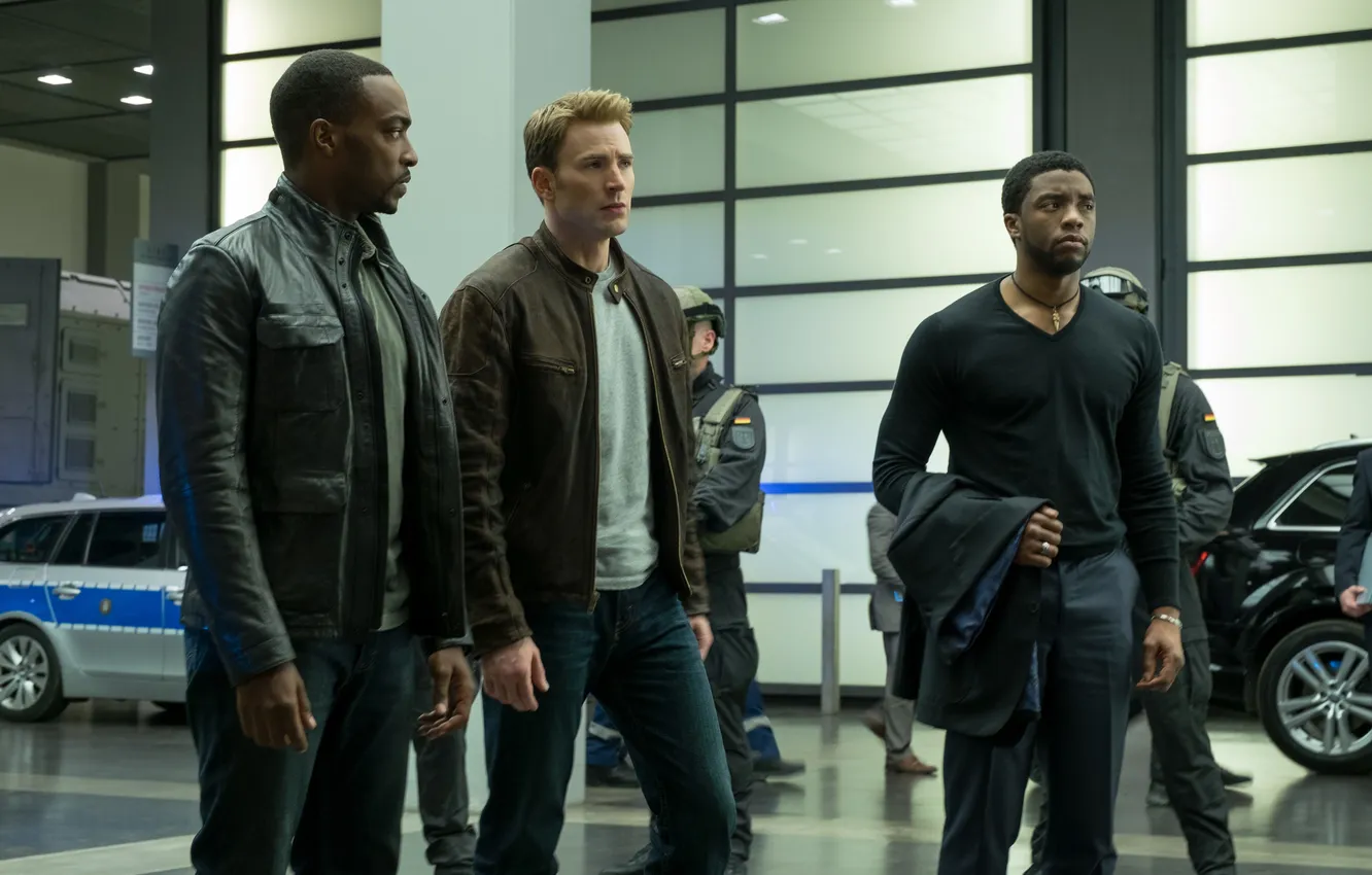 Фото обои фантастика, кадр, комикс, Крис Эванс, MARVEL, Chris Evans, Anthony Mackie, Энтони Маки