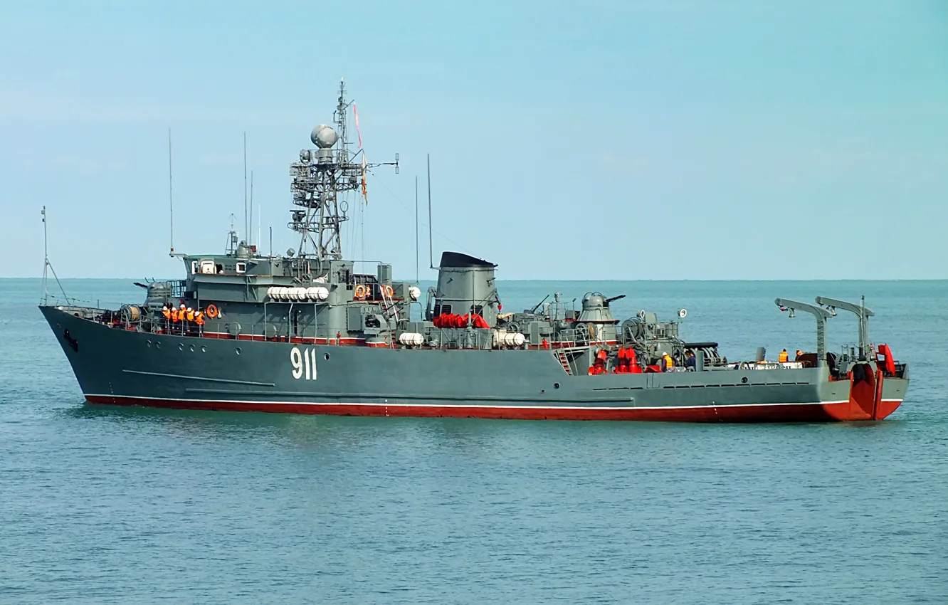 Фото обои морской, тральщик, проект 266м, Иван Голубец, шифр Аквамарин