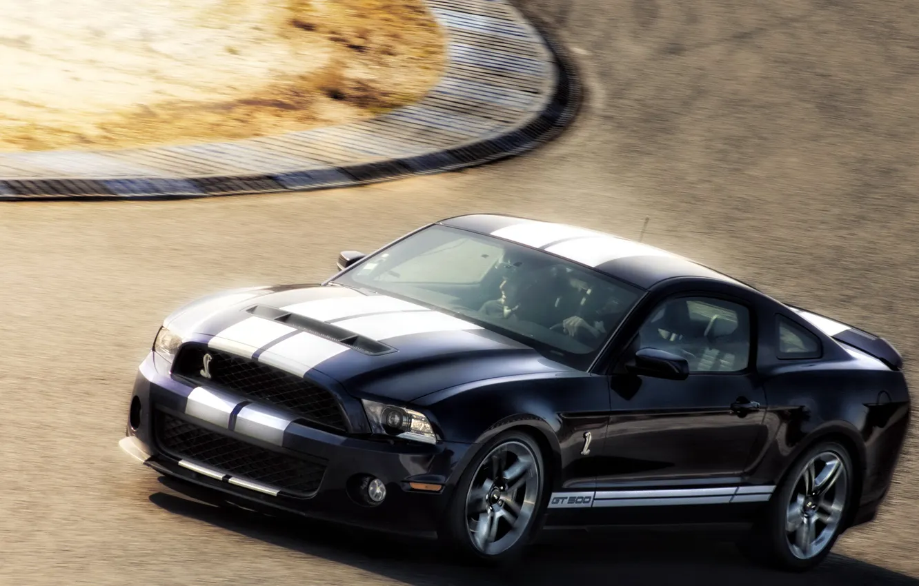 Фото обои дорога, машина, Mustang GT 500