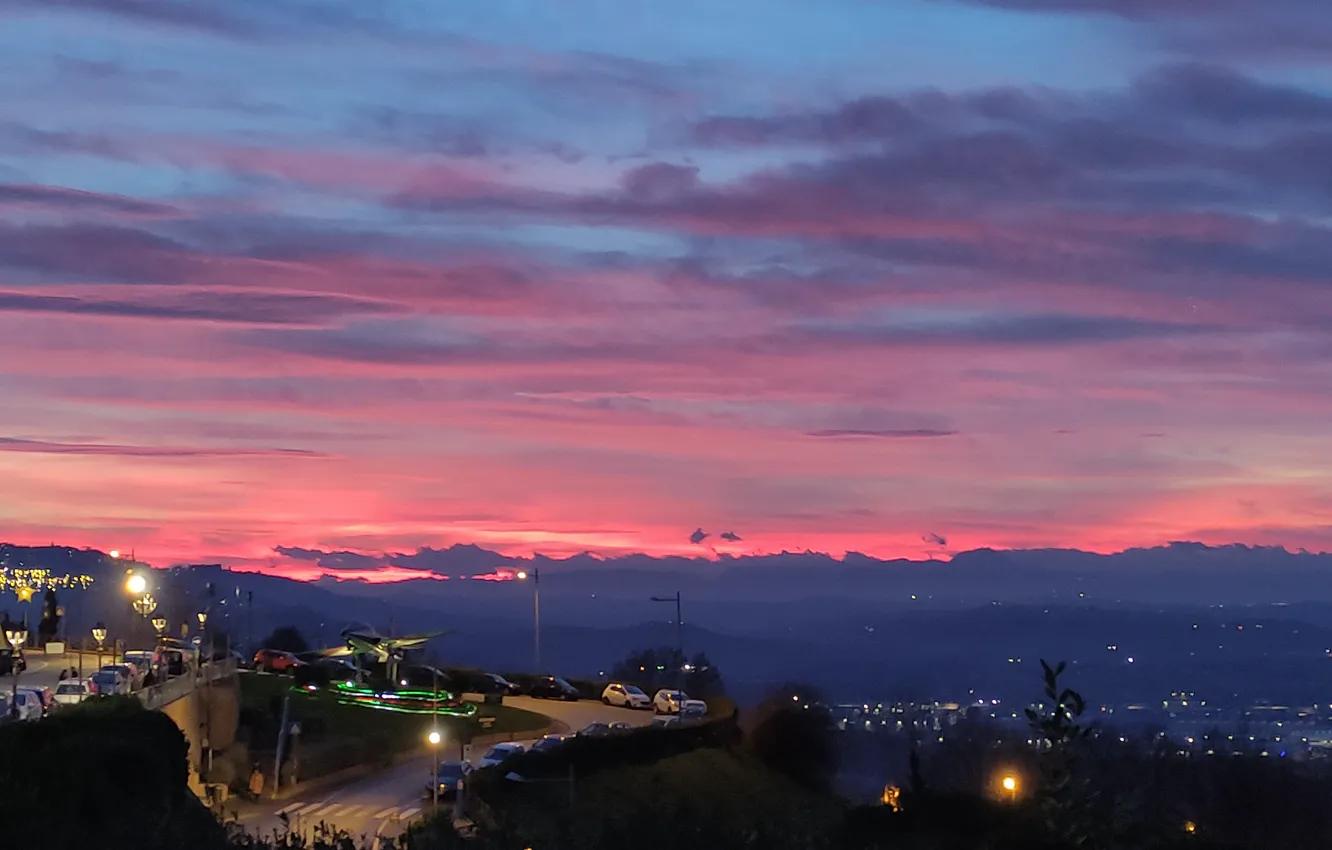 Фото обои city, Italy, sunset, landscapes