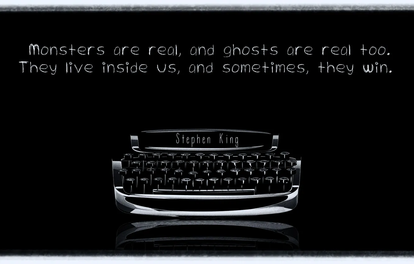 Фото обои quote, typewriter, Stephen king