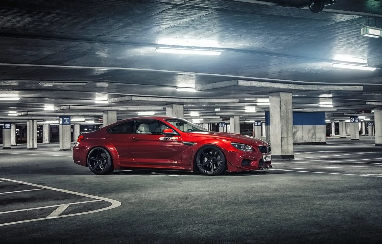 Фото обои car, машина, тюнинг, tuning, parking, автообои, BMW M6, Prior Design