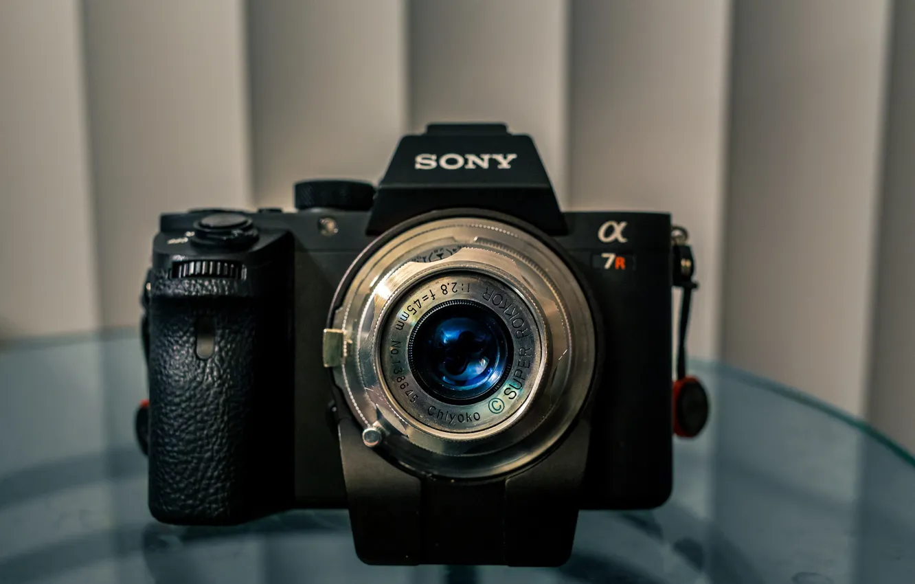 Фото обои фотоаппарат, объектив, Sony A7R II