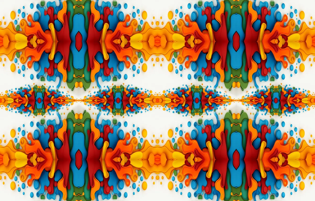 Фото обои design, art, colours, fractal, illustrtion