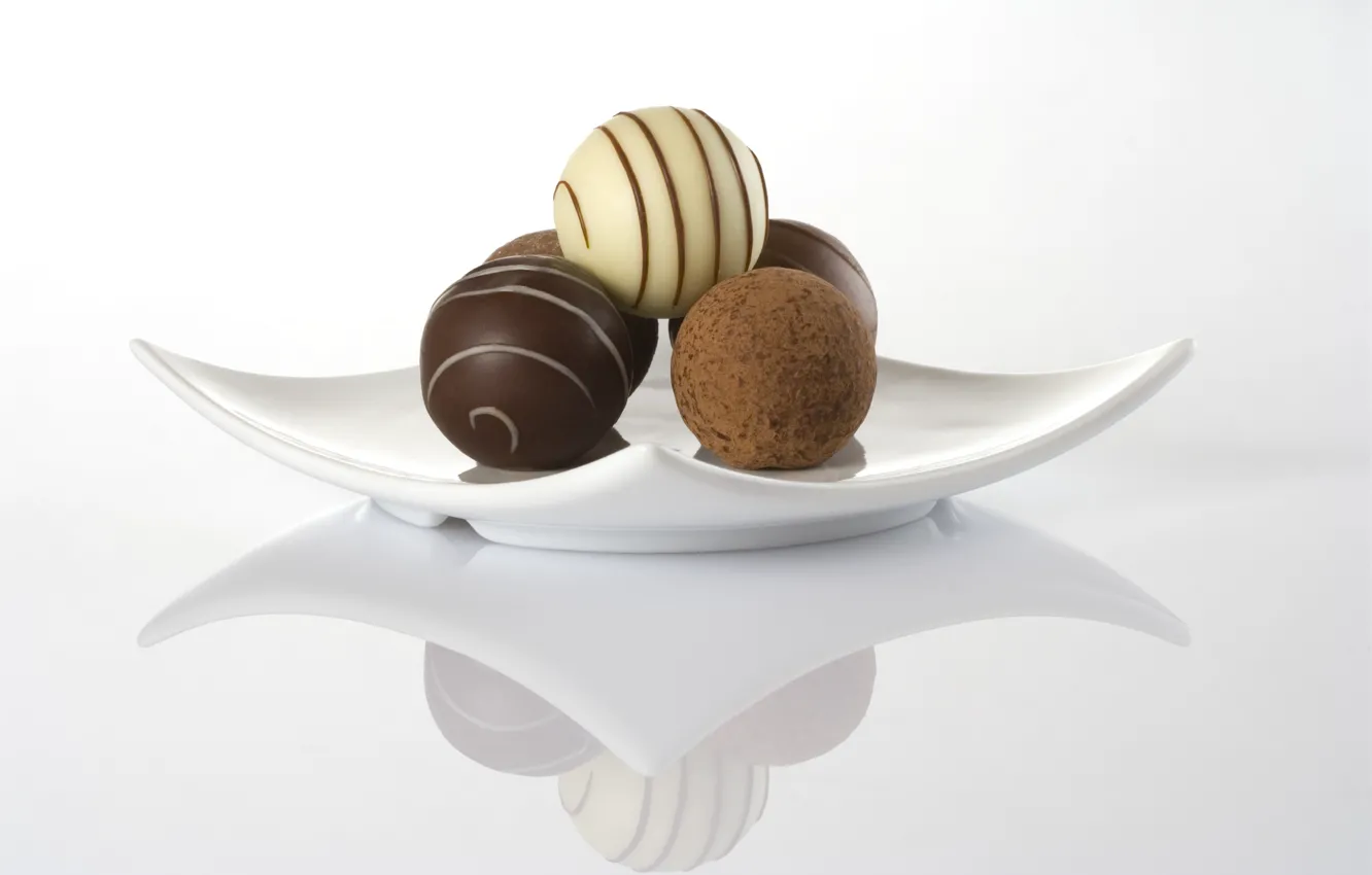 Фото обои тарелка, chocolate, dessert, candy, конфеты.шоколад