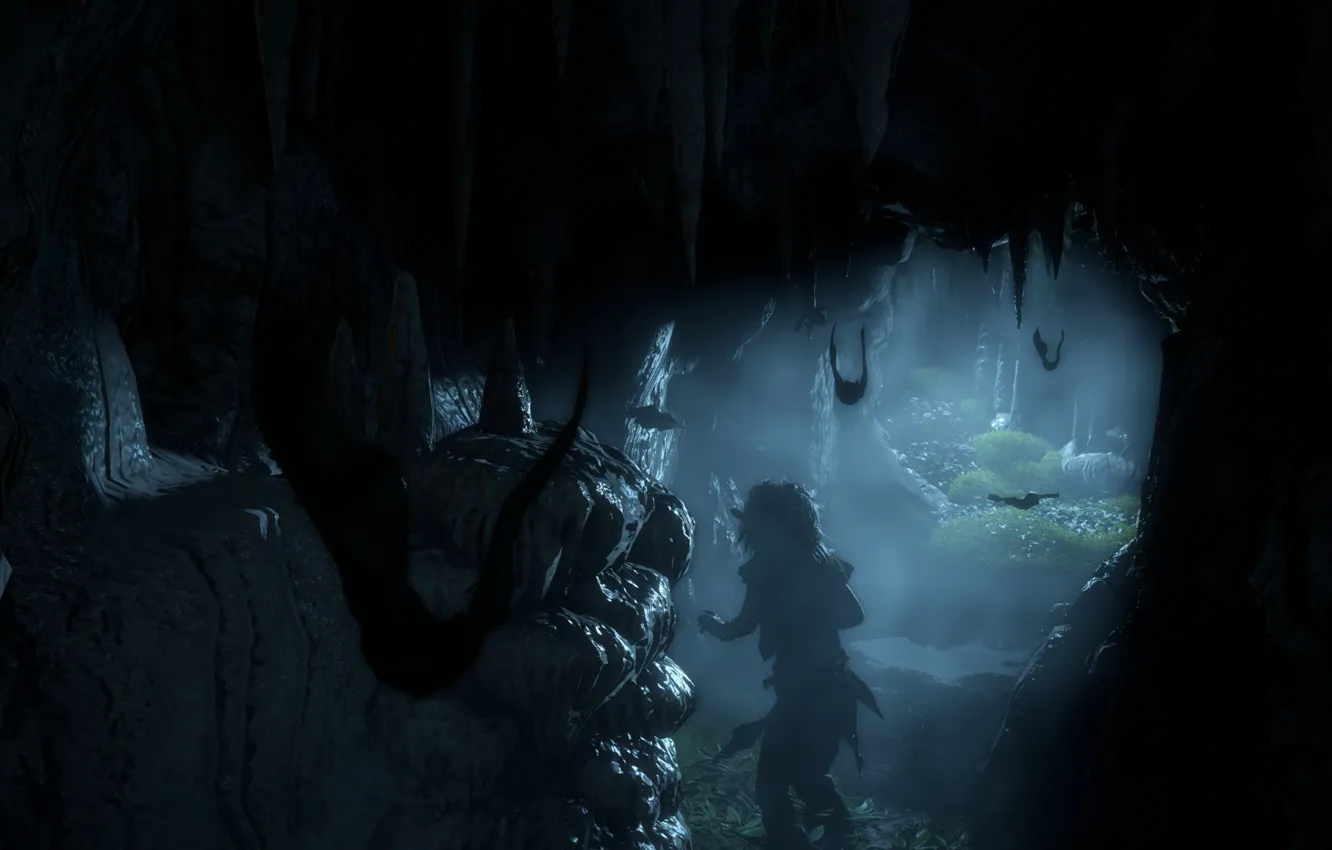 Фото обои небо, пещера, летучие мыши, horizon, Sony Computer Entertainment, Guerrilla Games, Horizon: Zero Dawn, Horizon Zero …