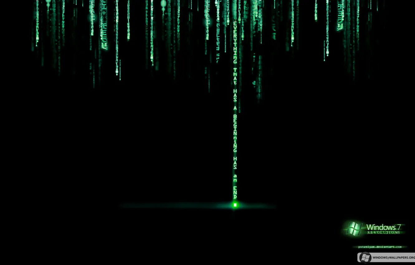 Фото обои Windows 7, end, everything, revolutions, beginning