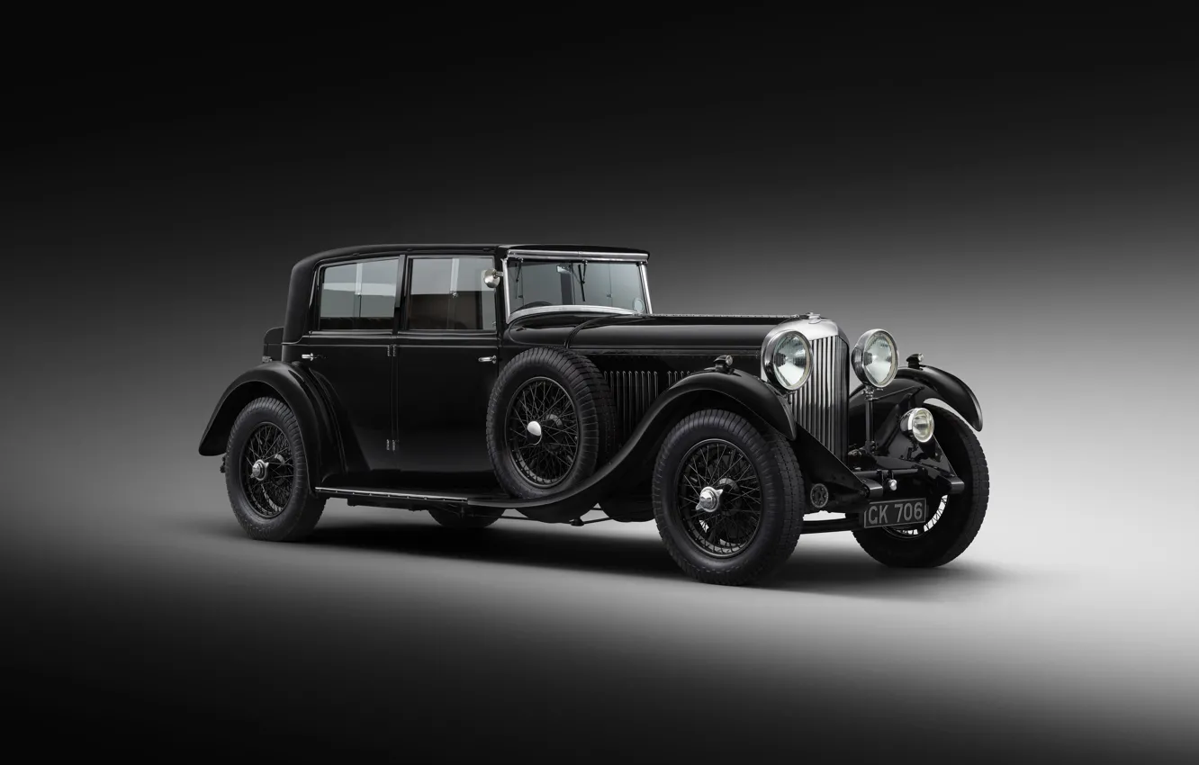 Фото обои Bentley, Бентли, 1930, Bentley Mulsanne, Черно-белое, Роскошный автомобиль, Luxury car